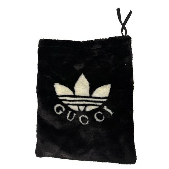 $980 Gucci x Adidas black/white horseblt slides size 9/39 - Picture 7 of 8